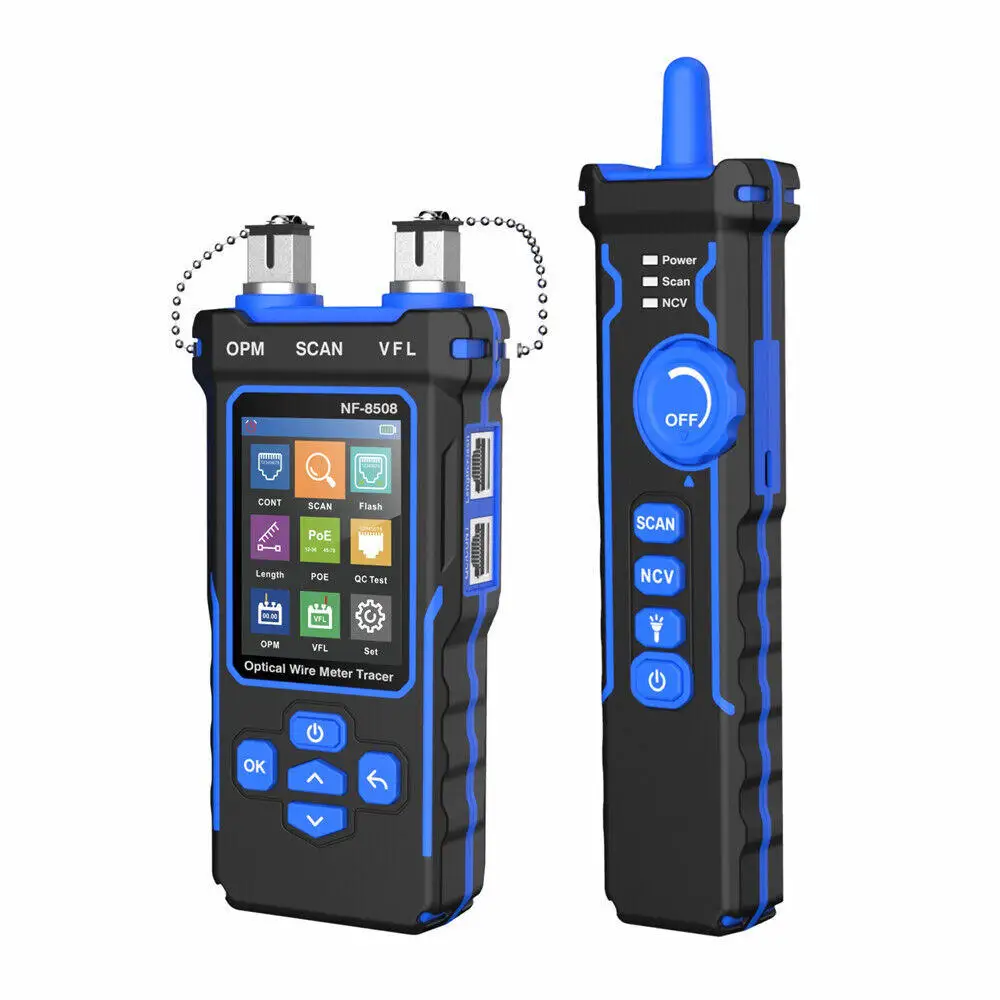 NF-8508 Network Line Finder Fiber Optical Power Meter Cable Tracker and Multimeter Cable Length Measuring Tool PoE LAN Tester
NF-8508 Network Line Finder Fiber Optical Power Meter Cable Tracker and Multimeter Cable Length Measuring Tool PoE LAN Tester