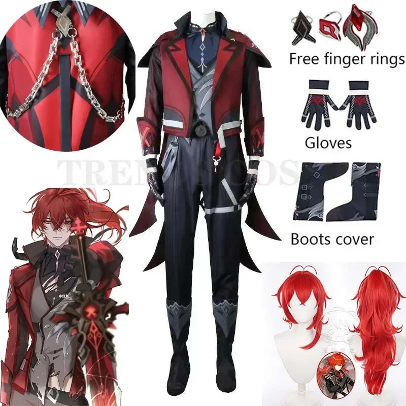 Dilunc ragnvindr new skin cosplay costume Halloween carnival suit diguc Red Dead of Night full set wig outfit
Dilunc ragnvindr new skin cosplay costume Halloween carnival suit diguc Red Dead of Night full set wig outfit