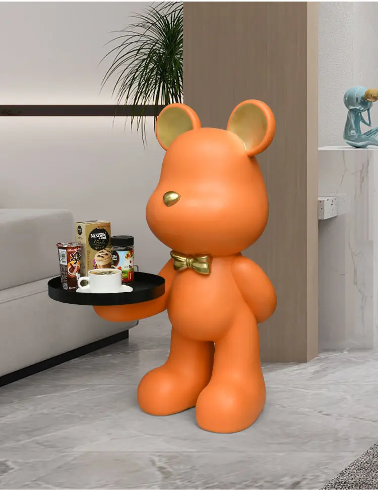 Home Decor Creative Doll Bear Floor Ornament Living Room Trend Soft Decoration Welcome Reception Storage Tray Animal Statue Gift Home Decor Creative Doll Bear Floor Ornament Living Room Trend Soft Decoration Welcome Reception Storage Tray Animal Statue Gift