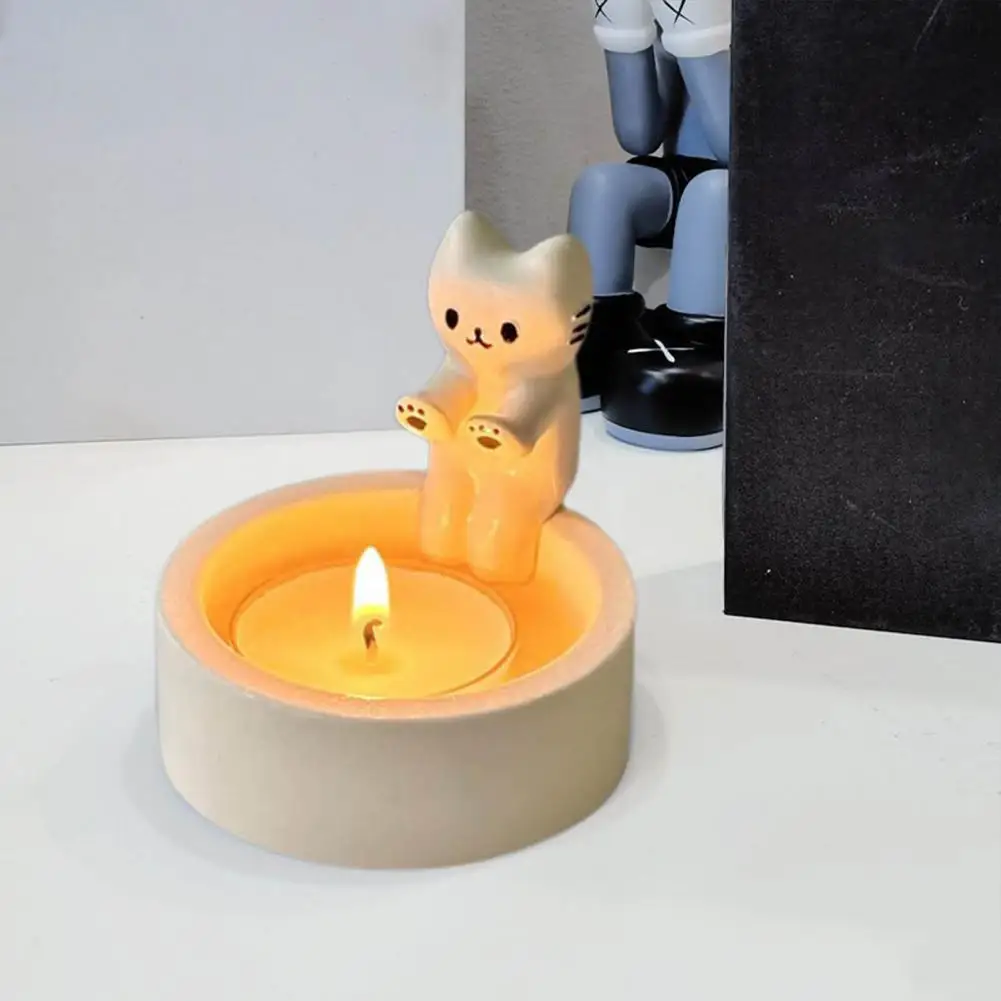 Stylish Candle Holder Cute Cartoon Cat Candle Holder for Home Decoration Scented Light Stand Gift for Cat Lovers Women Candle
Stylish Candle Holder Cute Cartoon Cat Candle Holder for Home Decoration Scented Light Stand Gift for Cat Lovers Women Candle