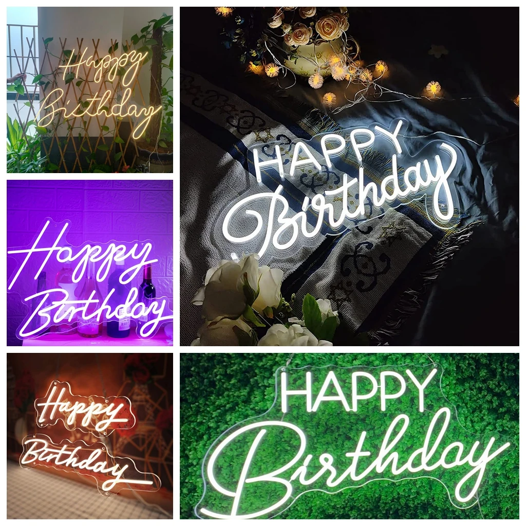 16 Styles Happy Birthday Custom Logo LED Neon Sign Personalized Neon Light Sign for Party Wall Decoration Bar Rave Home Creative 
16 Styles Happy Birthday Custom Logo LED Neon Sign Personalized Neon Light Sign for Party Wall Decoration Bar Rave Home Creative