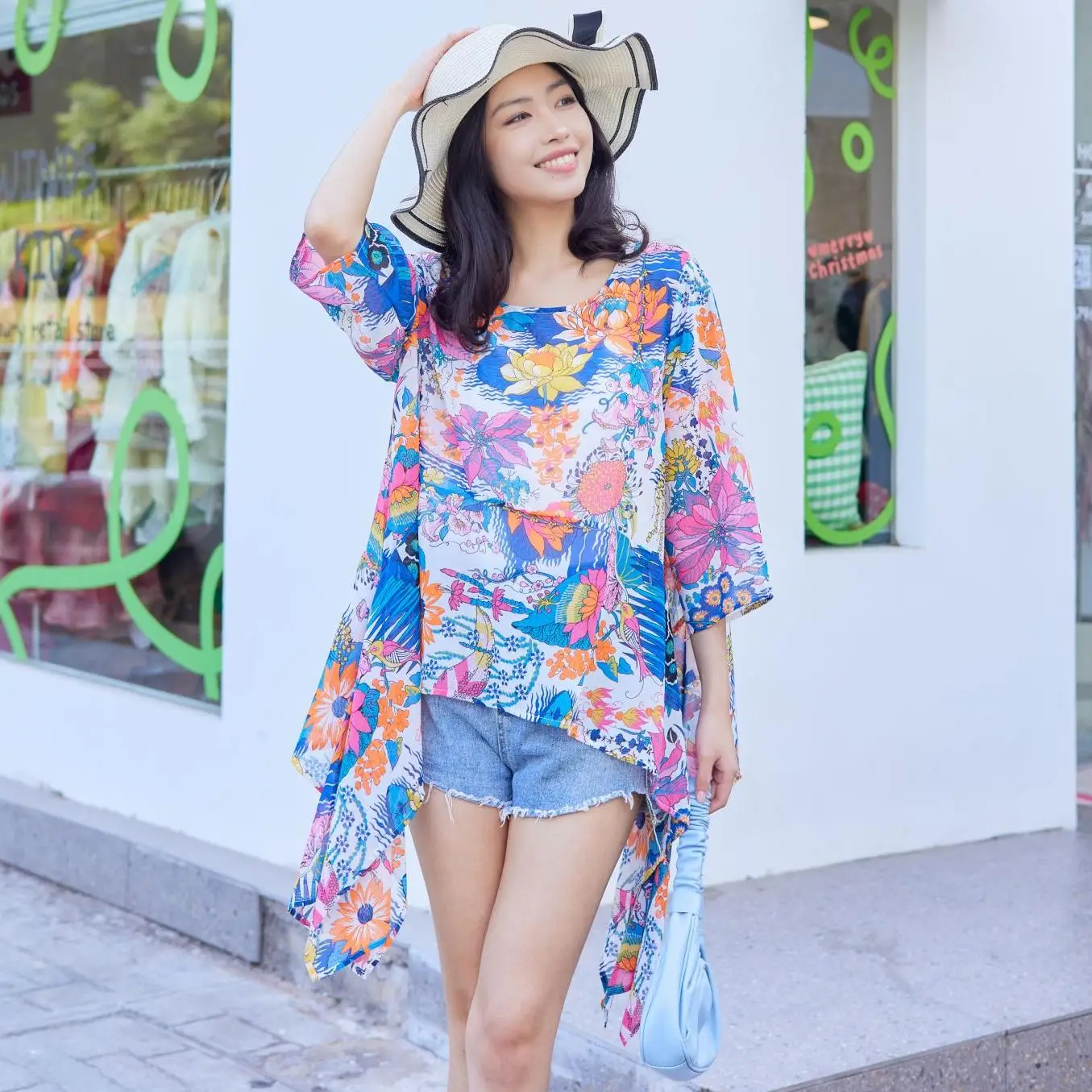 Dimanaf 2024 Summer Plus Size Women Chiffon Vinatge Floral Print Asymmetrical Elegant Tops Loose Pants Female Summer Blue Pink
Dimanaf 2024 Summer Plus Size Women Chiffon Vinatge Floral Print Asymmetrical Elegant Tops Loose Pants Female Summer Blue Pink