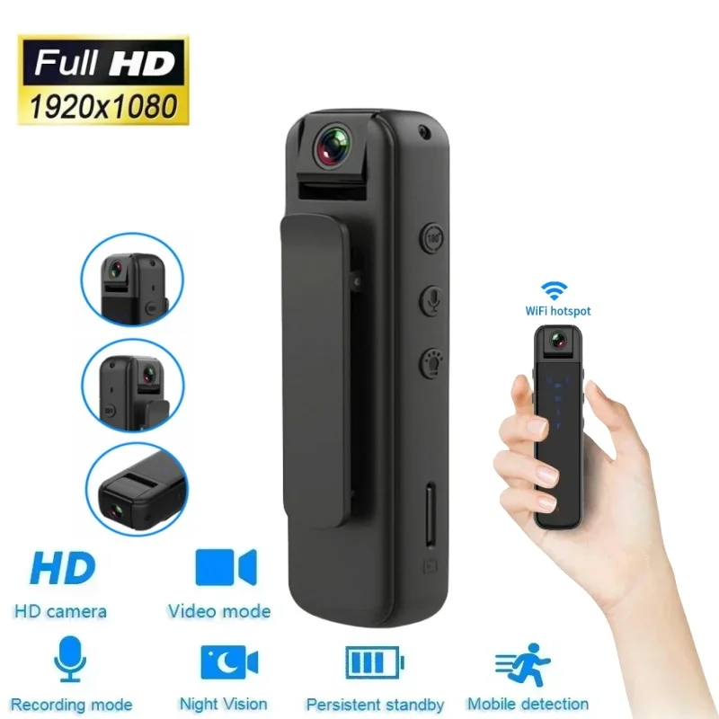 1080P HD Mini Camcorder with Panoramic Back Clip and Body Worn Camera Recorder for Cycling Sports
1080P HD Mini Camcorder with Panoramic Back Clip and Body Worn Camera Recorder for Cycling Sports