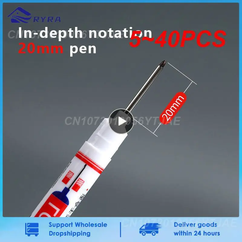 5~40PCS 1-Long Head Markers Pen Deep Hole Marker Pencil for Tile Woodworking Tools Carpenter Red/Black/Blue/Green Ink
5~40PCS 1-Long Head Markers Pen Deep Hole Marker Pencil for Tile Woodworking Tools Carpenter Red/Black/Blue/Green Ink