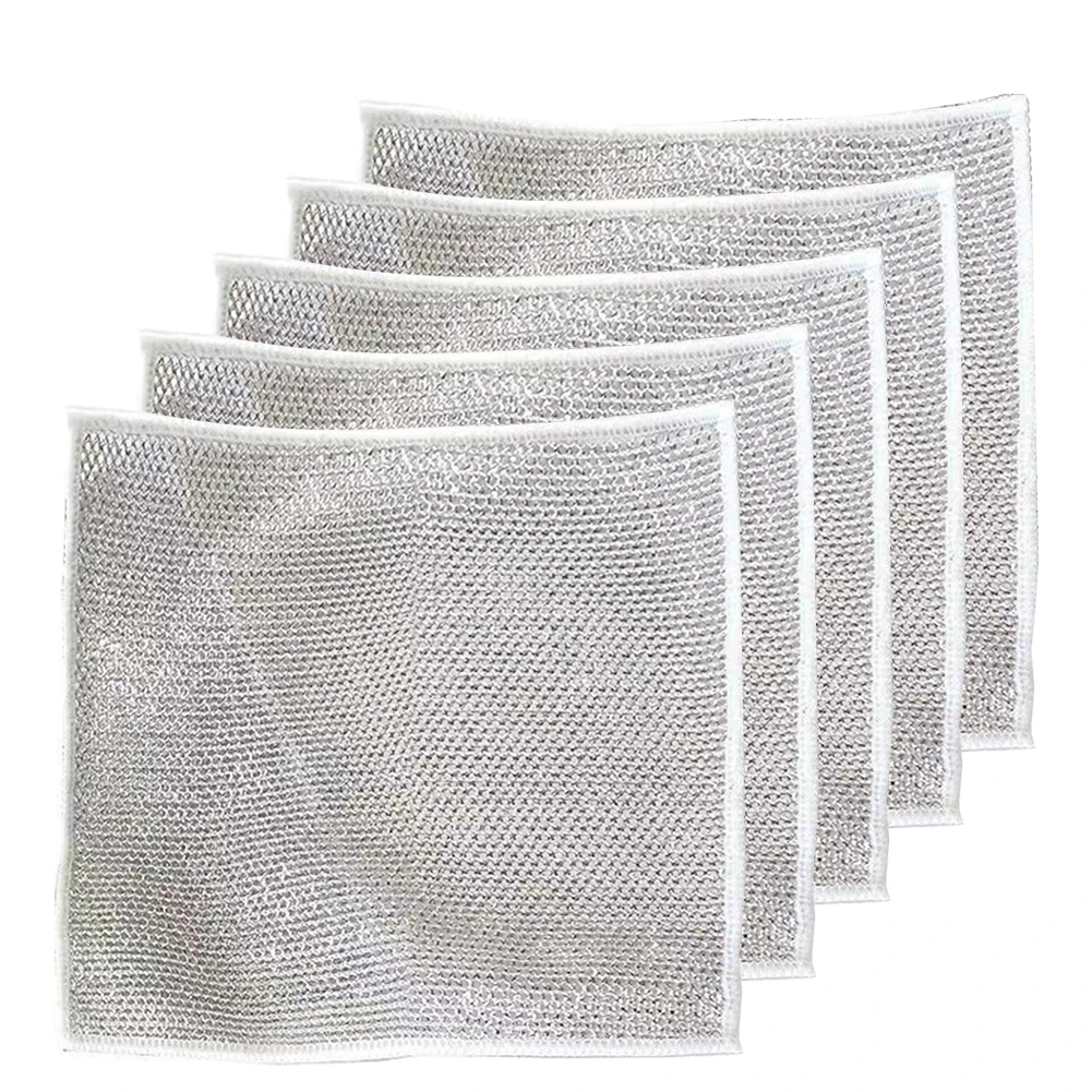 Multi-purpose Kitchen Cleaning Cloth Reusable Steel Wire Cleaning Rag Non Stick Oil Dishcloth For Pans Stove Rust Removal Clean
Multi-purpose Kitchen Cleaning Cloth Reusable Steel Wire Cleaning Rag Non Stick Oil Dishcloth For Pans Stove Rust Removal Clean