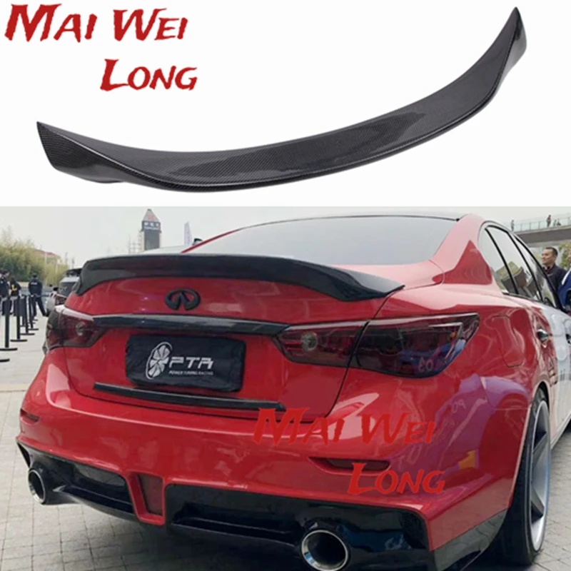 Задний спойлер для багажника, заднее крыло для Infiniti Q50, спойлер из углеродного волокна 2014, 2015, 2016, 2017, 2018 
Задний спойлер для багажника, заднее крыло для Infiniti Q50, спойлер из углеродного волокна 2014, 2015, 2016, 2017, 2018