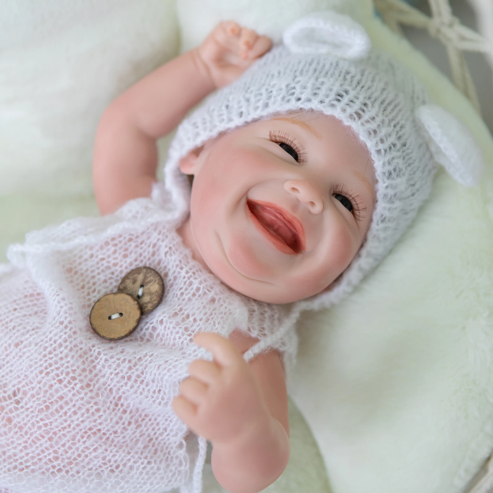 49CM Preemie Full Body Silicone Baby Doll Smilely Bebe Newborn Real Alive Doll Surprice Children xmas birthday gift Toys
49CM Preemie Full Body Silicone Baby Doll Smilely Bebe Newborn Real Alive Doll Surprice Children xmas birthday gift Toys