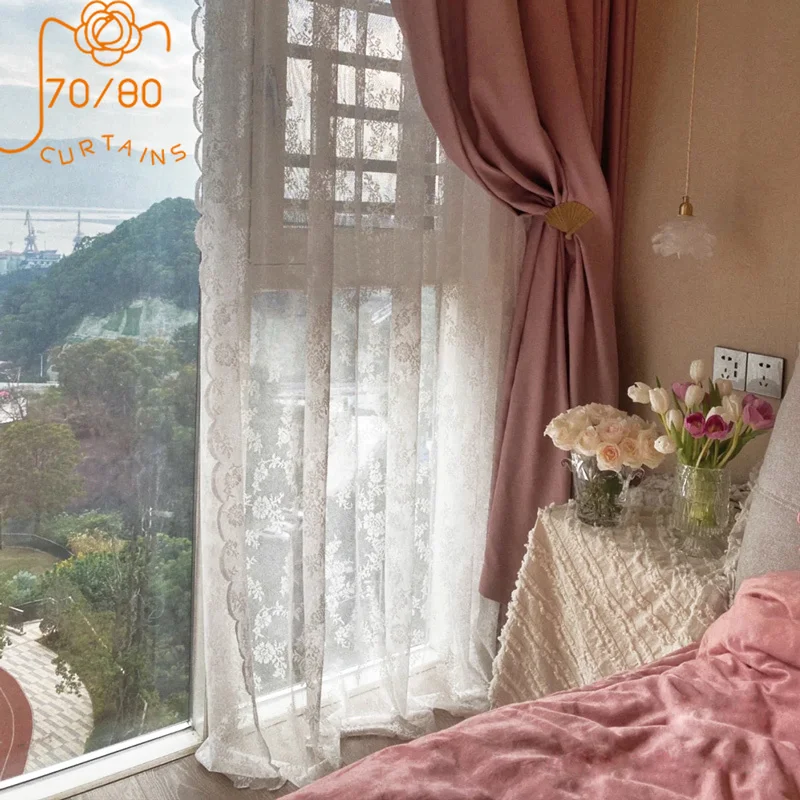 French Romantic Lace Embroidered White Gauze Curtain Curtains for Living Room Bedroom Balcony Bay Window Customization
French Romantic Lace Embroidered White Gauze Curtain Curtains for Living Room Bedroom Balcony Bay Window Customization