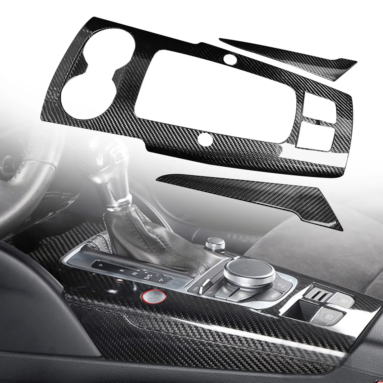 Real Carbon Fiber Car Center Console Gear Shift Panel Trim Cover Sticker For Audi A3 8P S3 RS3 2014-2020 Interior Decor Parts
Real Carbon Fiber Car Center Console Gear Shift Panel Trim Cover Sticker For Audi A3 8P S3 RS3 2014-2020 Interior Decor Parts