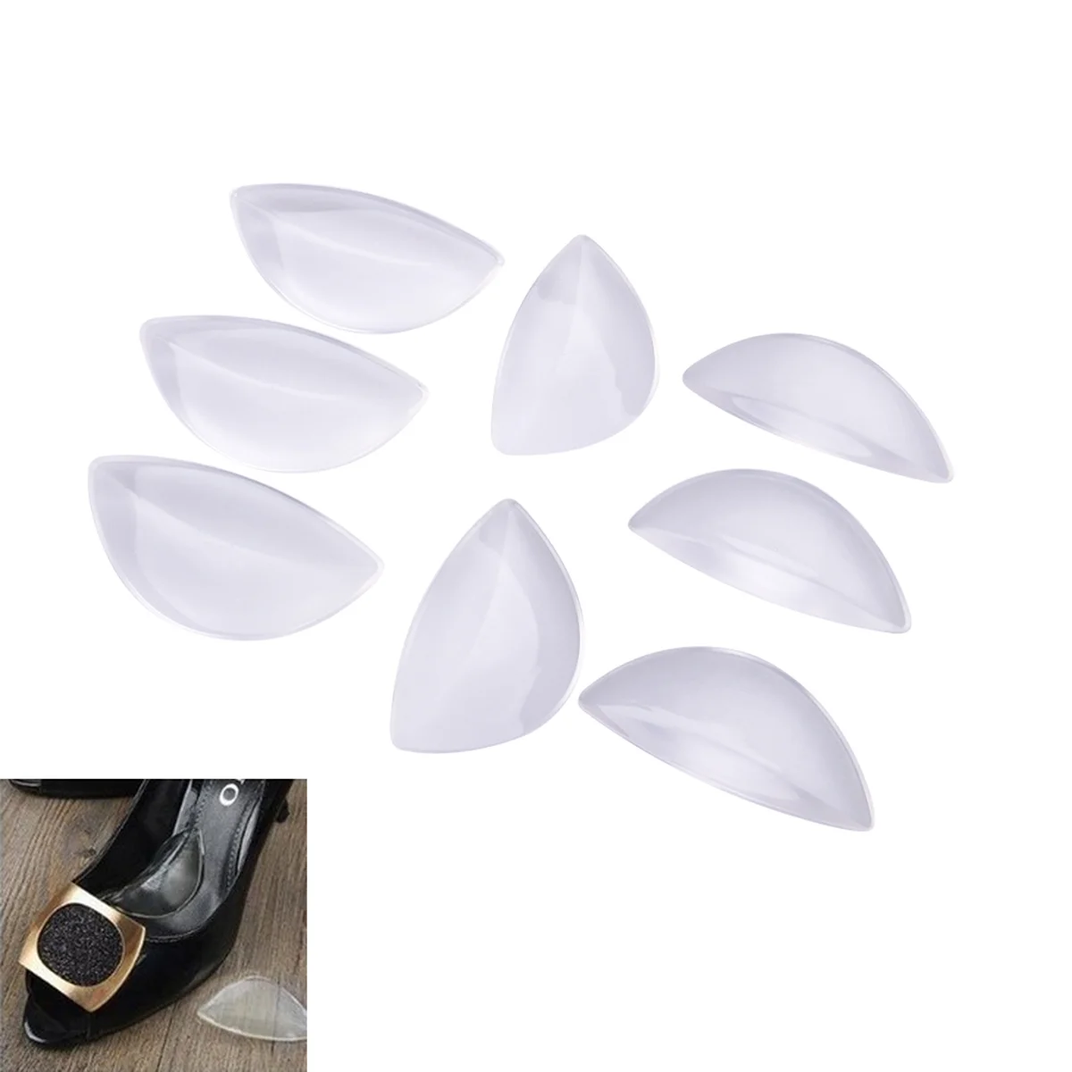 

4 Pairs Flat Pad Adhesive Arch Pad Arch Support Adhesive Arch Support Arch Support Cushions for Relieving Flats Pressure& Feet