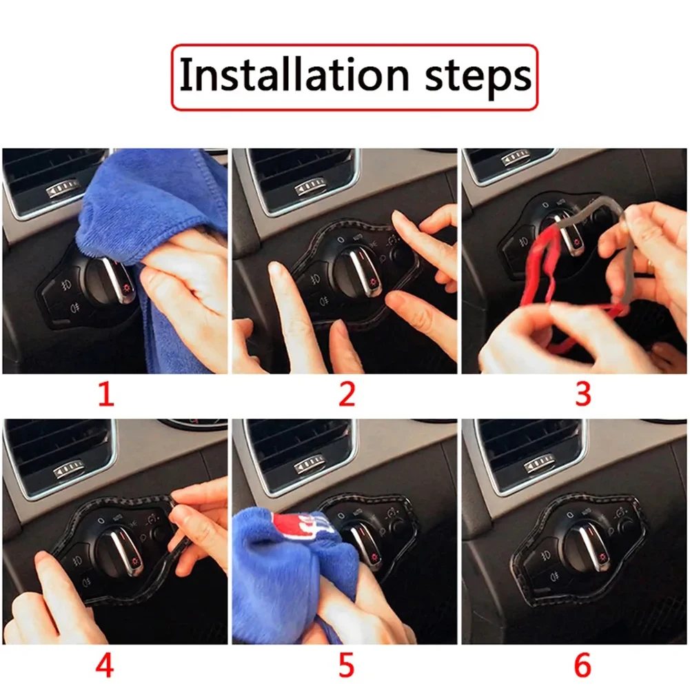 1Pc Carbon Fiber Car Headlight Switch Sticker Trim Cover For B8 A4/ A5/ S4/ S5/ Q5/ RS5 09-2015 Headlamp Switch Decal Decor
1Pc Carbon Fiber Car Headlight Switch Sticker Trim Cover For B8 A4/ A5/ S4/ S5/ Q5/ RS5 09-2015 Headlamp Switch Decal Decor