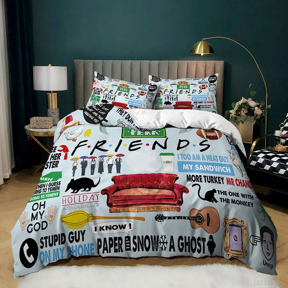 Friends Tv Show Style Bedding Set Duvet Cover Bedroom Comforter Covers Single Twin King Size Quilt Cover Home Textile 2/3PCS
Friends Tv Show Style Bedding Set Duvet Cover Bedroom Comforter Covers Single Twin King Size Quilt Cover Home Textile 2/3PCS