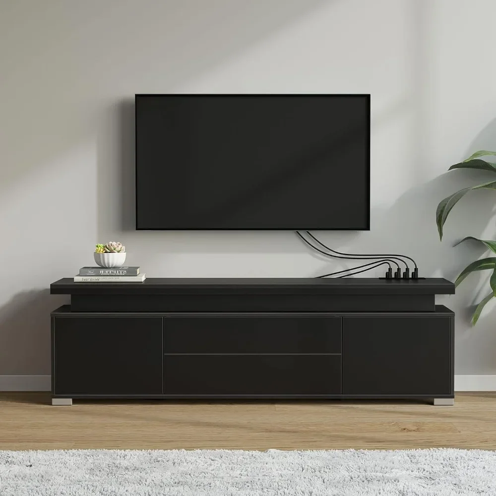 TV Stand with Power Outlet & LED Lights, Modern Entertainment Center for 32/43/50/55/65 Inchs, Table, LED TV Media Stand
TV Stand with Power Outlet & LED Lights, Modern Entertainment Center for 32/43/50/55/65 Inchs, Table, LED TV Media Stand