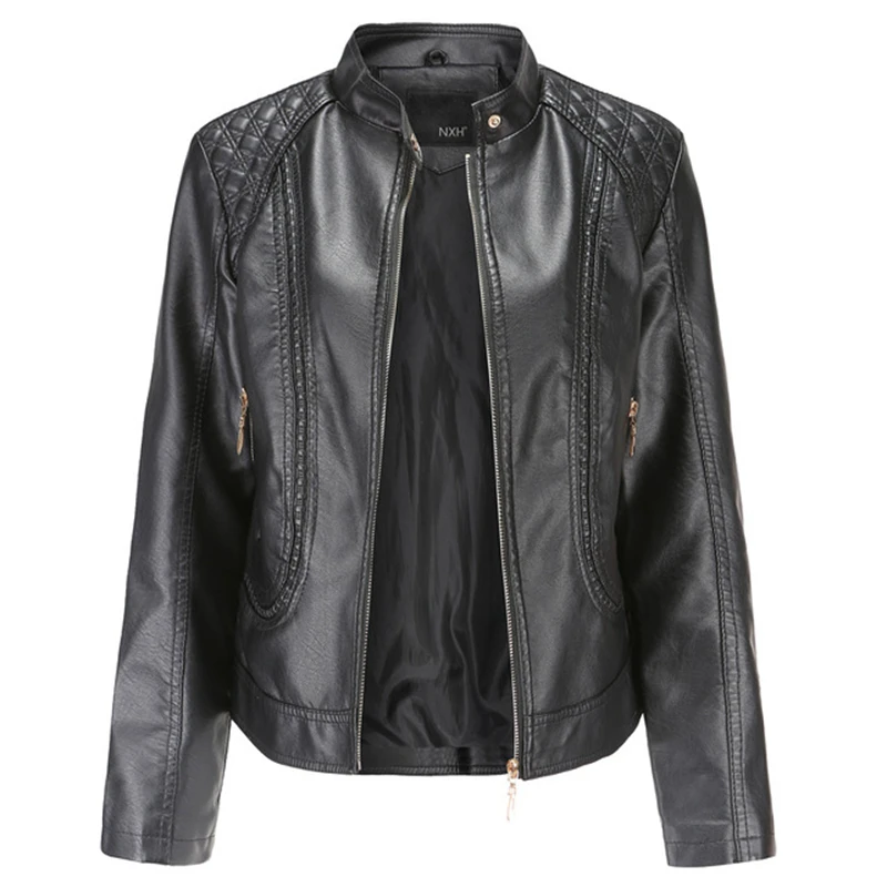 Faux Leather Jacket Women Moto Biker Zipper Jacket 2023 Autumn Coats Black Brown Khaki Red Grey Veste Cuir Femme Chaqueta Mujer
Faux Leather Jacket Women Moto Biker Zipper Jacket 2023 Autumn Coats Black Brown Khaki Red Grey Veste Cuir Femme Chaqueta Mujer