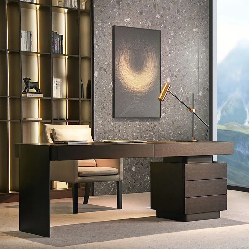Office furniture Italian light extravagant minimalist desk simple modern study computer desk writing desk
Office furniture Italian light extravagant minimalist desk simple modern study computer desk writing desk