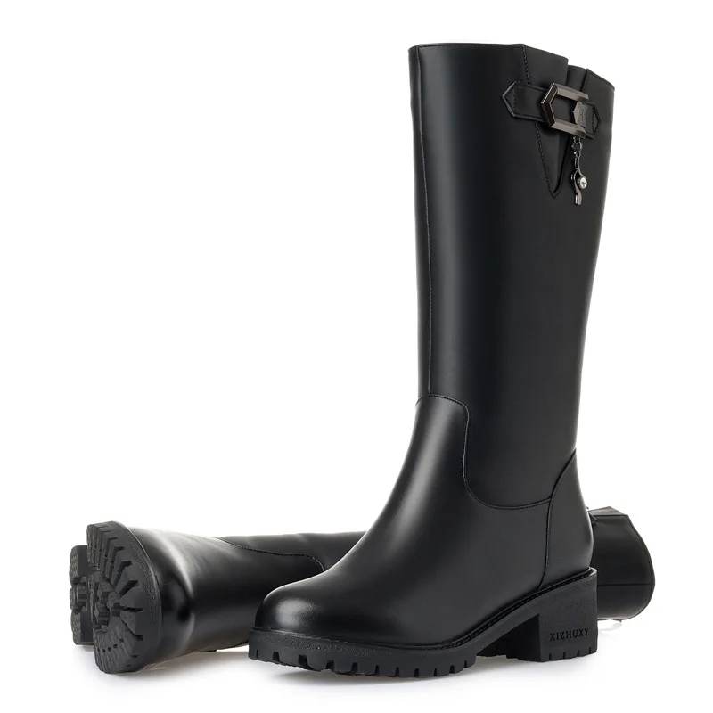 2022 New Winter Elegant Fashion Women Shoes Boots Thick Heel Large Size Genuine Leather Shoes Woman Warm Plush Wool Snow Boots
2022 New Winter Elegant Fashion Women Shoes Boots Thick Heel Large Size Genuine Leather Shoes Woman Warm Plush Wool Snow Boots