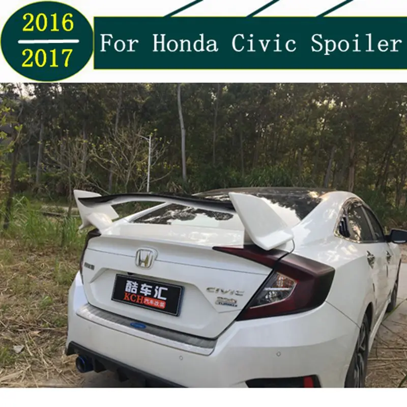 For Honda Civic Spoiler 2016 2017 Car Styling ABS Plastic Unpainted Color Rear Trunk Wing Boot Lip Roof Spoiler Auto Decoration
For Honda Civic Spoiler 2016 2017 Car Styling ABS Plastic Unpainted Color Rear Trunk Wing Boot Lip Roof Spoiler Auto Decoration