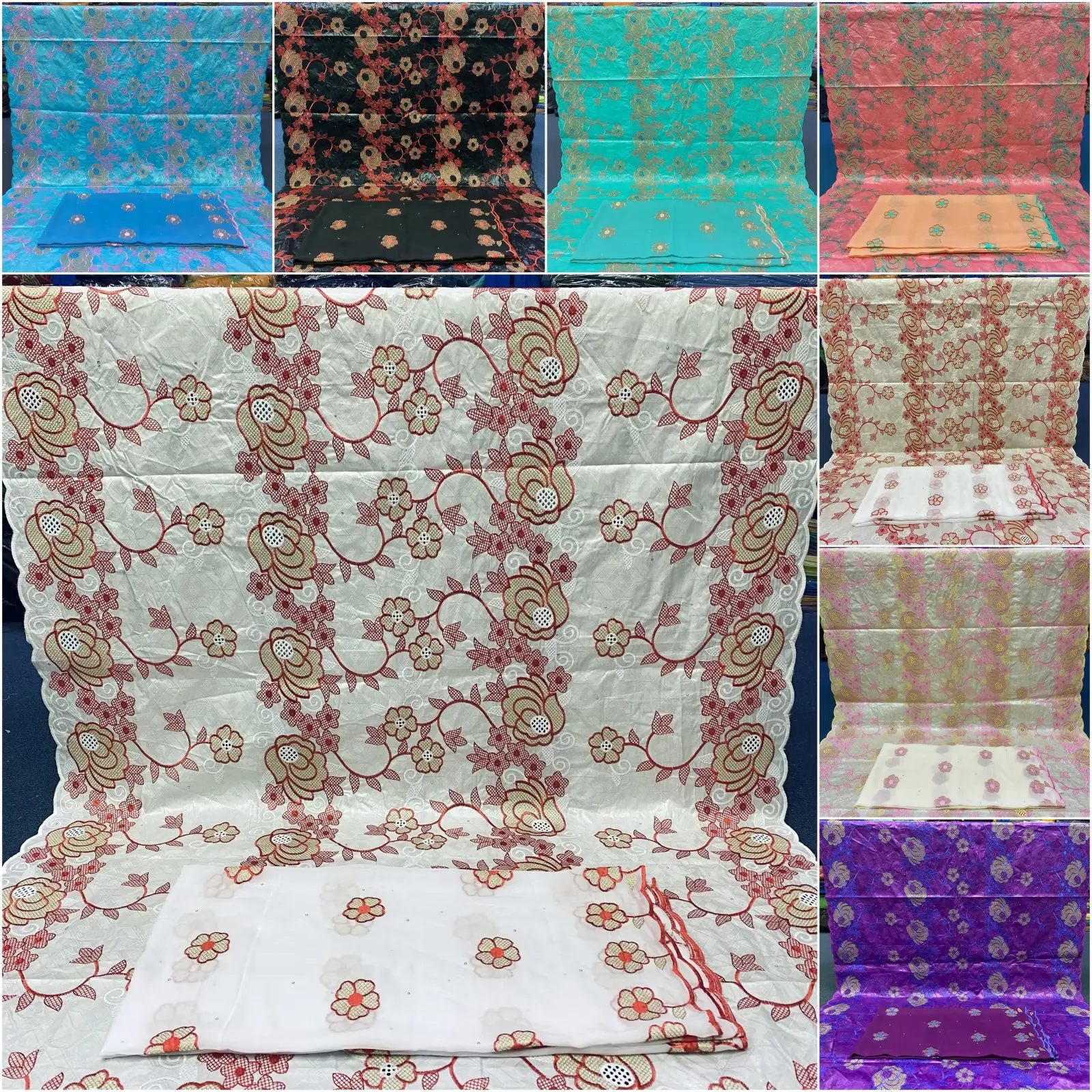 Red White African Bazin Riche Austria Cotton Material Super Good Quality Embroidery 5+2French Lace Scarf For Sew Dress Uniform
Red White African Bazin Riche Austria Cotton Material Super Good Quality Embroidery 5+2French Lace Scarf For Sew Dress Uniform