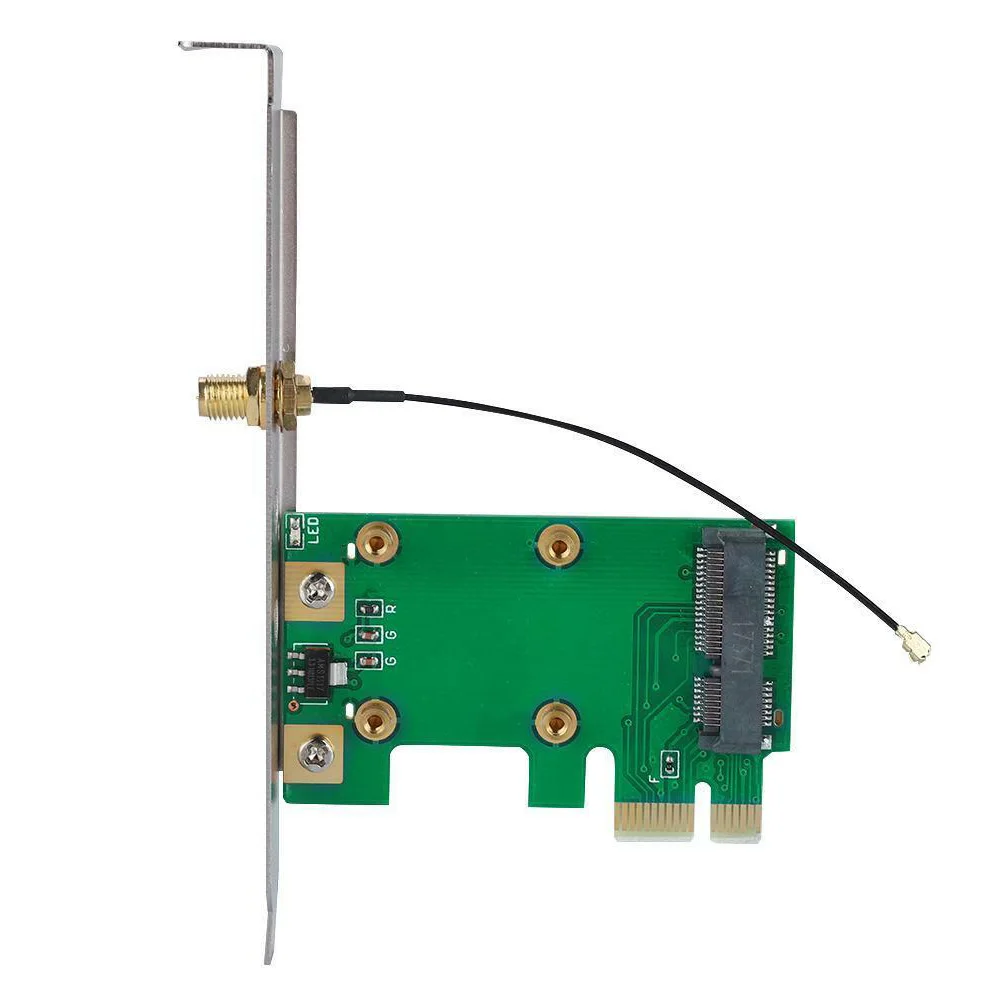 

Преобразователь Профессиональный антенна адаптер карта ноутбука Сеть беспроводной WiFi добавление MiniPCI-E к PCI-E Замена настольного ПК