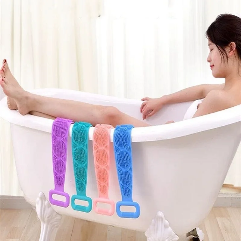 Silicone Back Scrubber Soft Loofah Bath Towel Bath Belt Body Exfoliating Massage For Shower Body Cleaning Bathroom Shower Strap
Silicone Back Scrubber Soft Loofah Bath Towel Bath Belt Body Exfoliating Massage For Shower Body Cleaning Bathroom Shower Strap