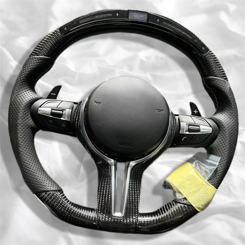 

LED Carbon Fiber Steering Wheel Car Accessories For BMW F30 F10 F11 F31 F20 F21 F22 F15 F16 F35 F36 F32 F80 M3 M6 X1 F49 X2 X3