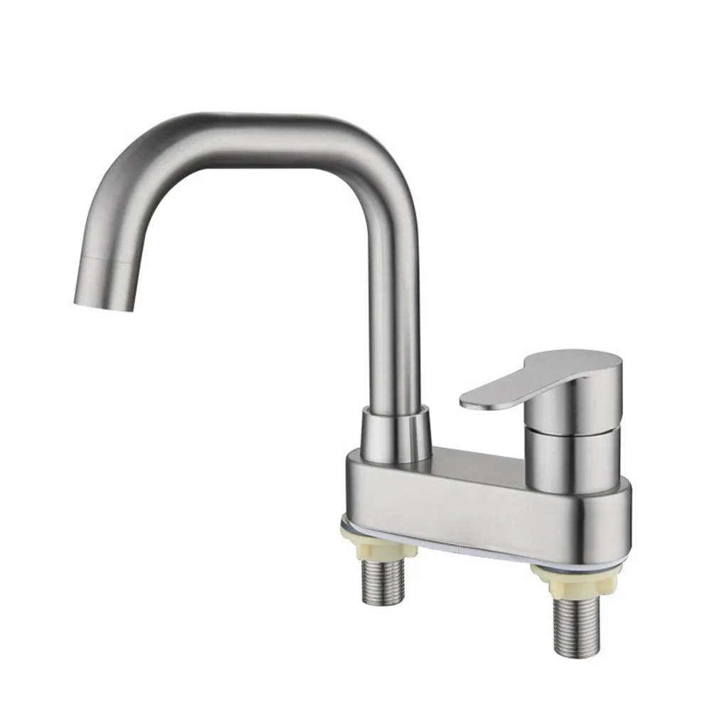 Tap Faucet Basin Sink Tap Accessories Single Handle Sink Faucet 2 Holes 304 Stainless Steel Basin Faucet Ceramic Valve
Tap Faucet Basin Sink Tap Accessories Single Handle Sink Faucet 2 Holes 304 Stainless Steel Basin Faucet Ceramic Valve