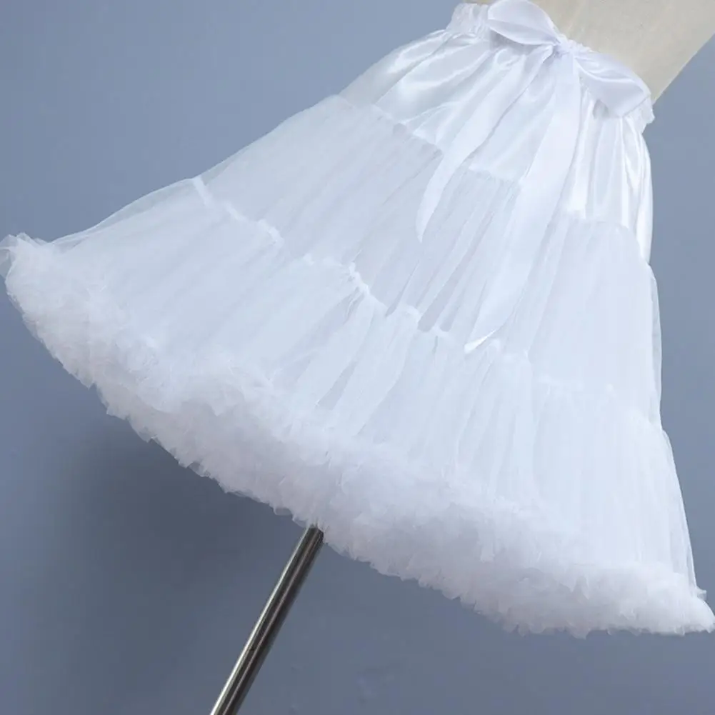 

Tulle Skirt with Bustle Elegant Women's Tulle Skirt with Soft Lining Bowknot Detail for Performance Daily Wear Special Occasions