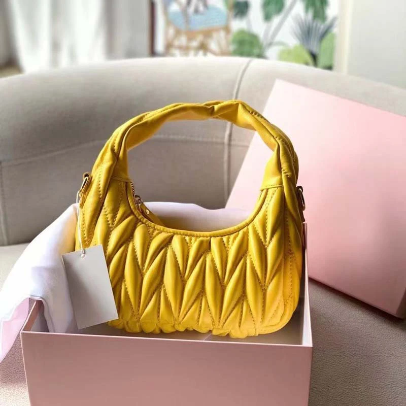 

Luxury Brand Women's Bag Handbags for Women Designer Shoulder Messenger Crescent Underarm Clutche Y2k Party New Cloud Pleated