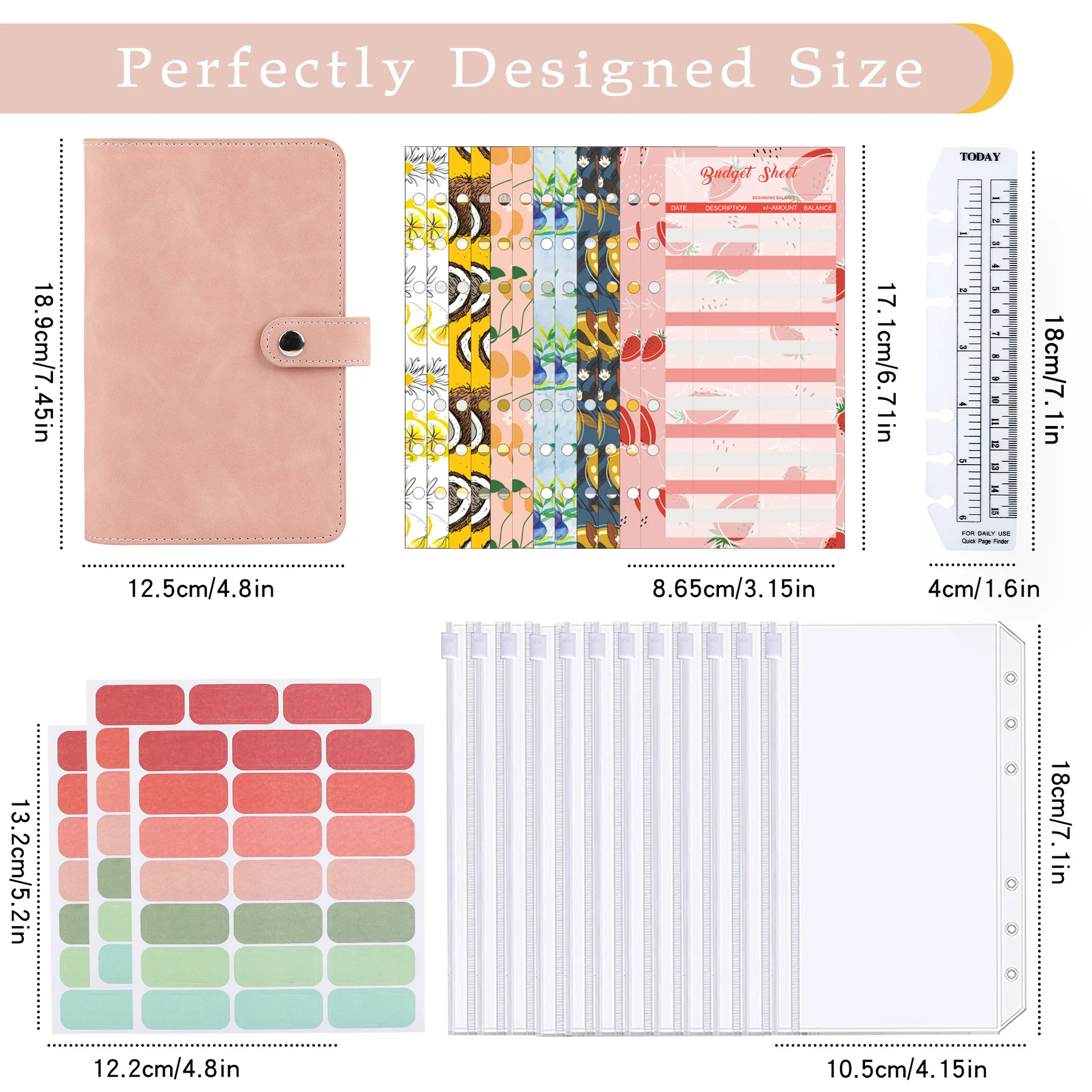 A6 PU Binder Zipper Bag Label Soft Leather Notebook Leather Loose-leaf Cash Budget Handbook Money Budget Savings Notes Organizer
A6 PU Binder Zipper Bag Label Soft Leather Notebook Leather Loose-leaf Cash Budget Handbook Money Budget Savings Notes Organizer