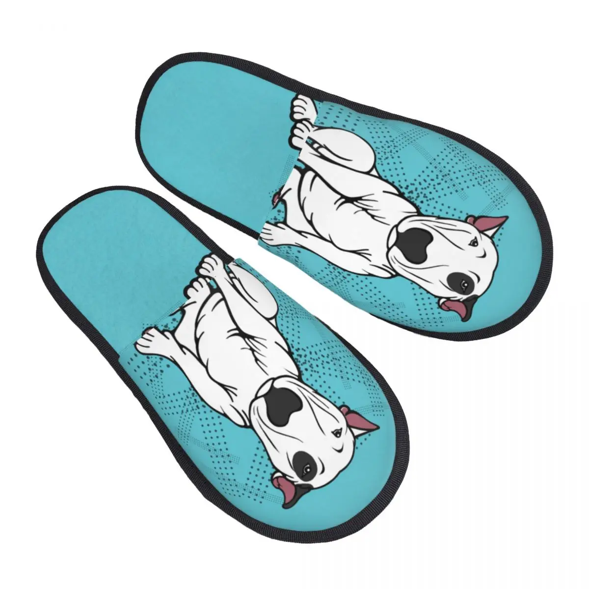 

English Bull Terrier Comfy Scuff With Memory Foam Slippers Women Kawaii Cute Doge Bedroom House Shoes