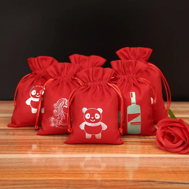 100 Jewelry Packaging Pouches Custom Personalized Logo Print Drawstring Bags Chic Wedding Favor Gift Bags Red Flannel Velvet Bag
100 Jewelry Packaging Pouches Custom Personalized Logo Print Drawstring Bags Chic Wedding Favor Gift Bags Red Flannel Velvet Bag