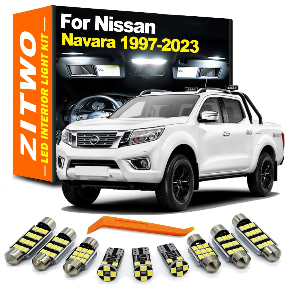 

ZITWO LED Interior Dome Map Reading Plate Light Kit For Nissan Navara D22 D40 D23 1997- 2019 2020 2021 2022 2023 Car Accessories