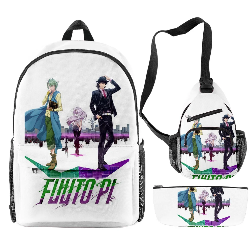 

Classic FUUTO PI-Fuuto Tantei Anime 3D Print 3pcs/Set pupil School Bags Trendy Travel Laptop Backpack Chest Bag Pencil Case