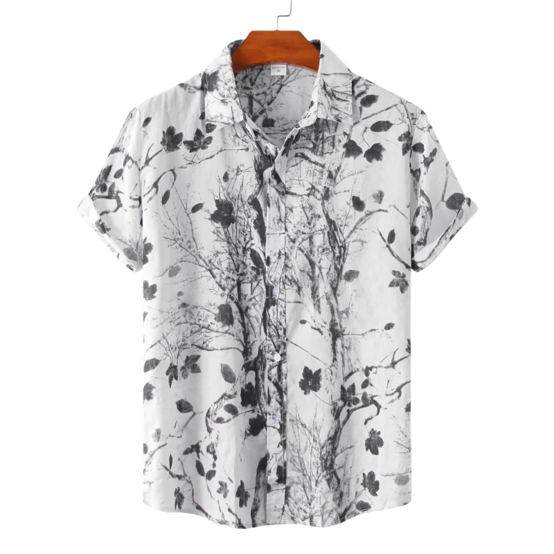 

Shirts Men's Clothing Free Shipping Linen Shirt For Man Fashion Blouses Social T-shirts Luxury Hawaiian Cotton High Quality Polo