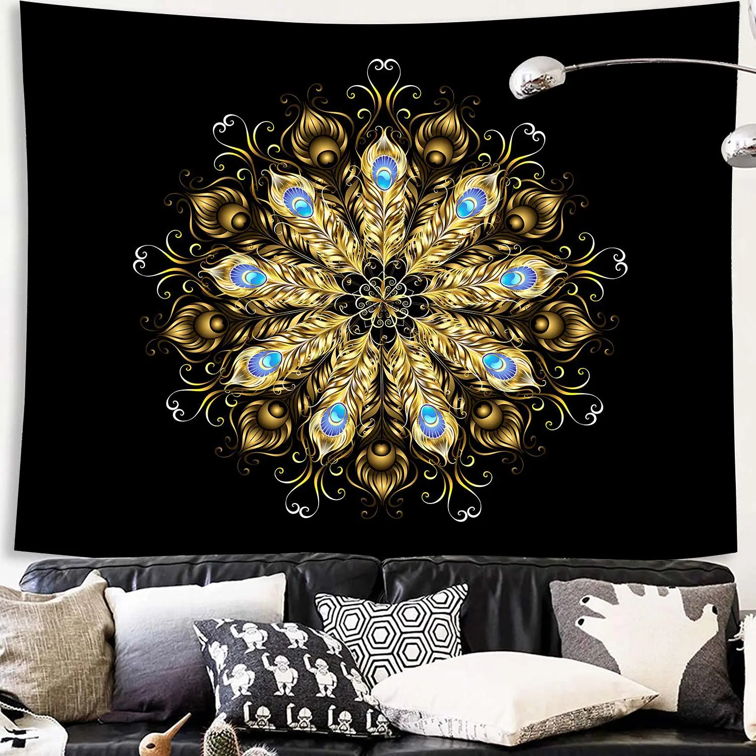 

Small Psychedelic Mandala Wall Tapestry Aesthetic Room Decor Witchcraft Boho Hippie Tapestry Decoration Home Bedroom Dormitory
