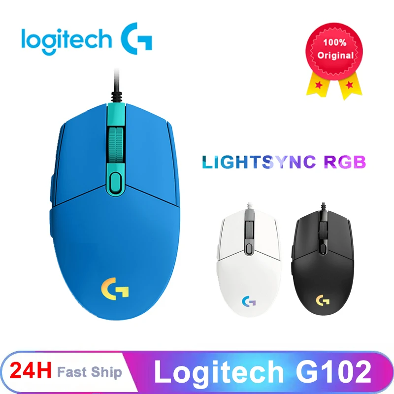 

Logitech G102 оригинальная ИС продий/LIGHTSYNC G203 игровая оптическая мышь 8000DPI 16,8 м цветсветодиодный светодиодная Настройка 6 кнопок проводная