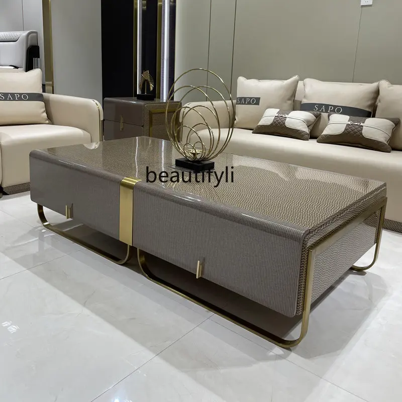 Italian-Style Light Luxury Solid Wood Long Tea Table Corner Several Large and Small Apartment Living Room Tea Table
Italian-Style Light Luxury Solid Wood Long Tea Table Corner Several Large and Small Apartment Living Room Tea Table
