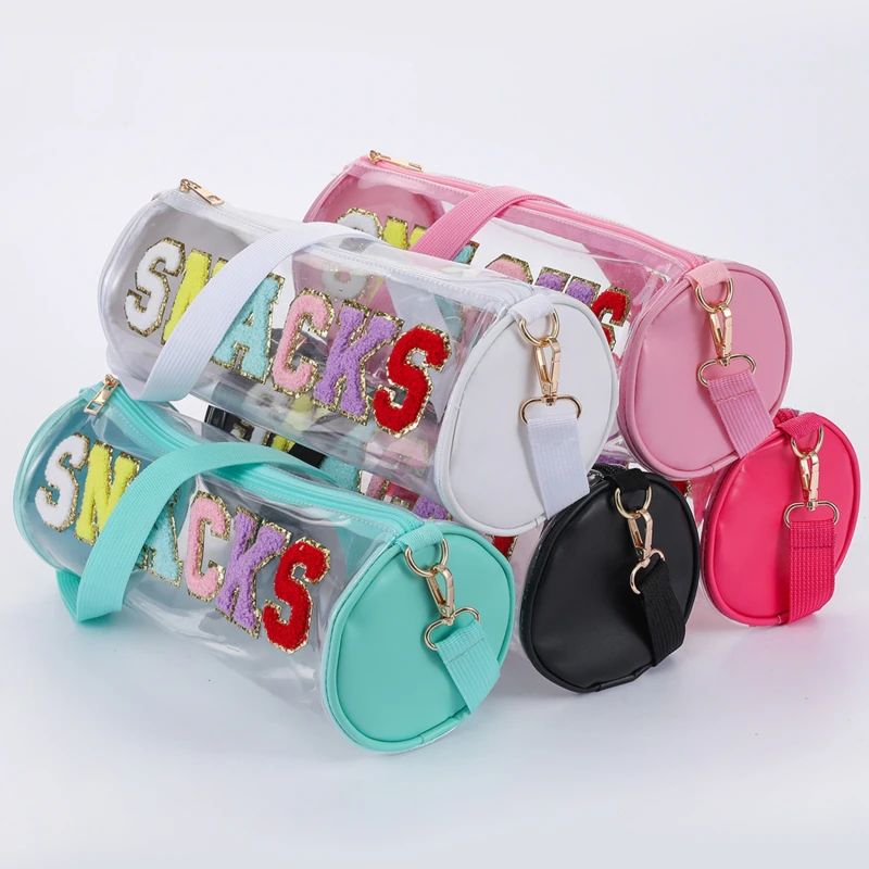 Letter Patches Transparent PVC Cosmetic Bag Clear Travel Make up Cosmetic Bag Pouches Circular Snack Storage Bags Organizer
Letter Patches Transparent PVC Cosmetic Bag Clear Travel Make up Cosmetic Bag Pouches Circular Snack Storage Bags Organizer