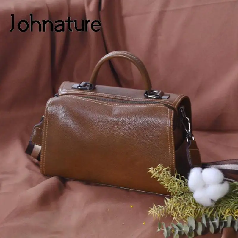 Johnature Retro Genuine Leather Handbag 2024 New Versatile Women Bag Natural Real Cowhide Casual Large Capacity Shoulder Bags
Johnature Retro Genuine Leather Handbag 2024 New Versatile Women Bag Natural Real Cowhide Casual Large Capacity Shoulder Bags
