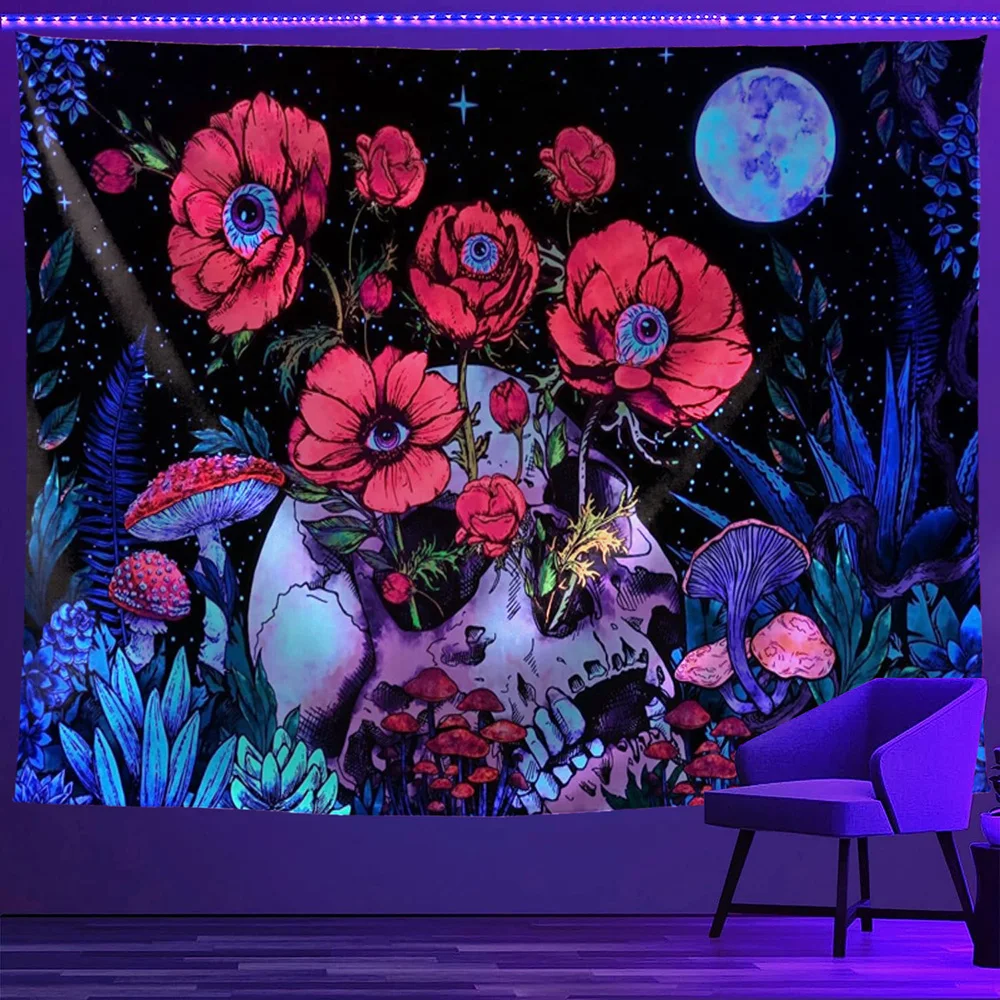 Blacklight, Череп, Цветочная фотография, цветы, искусственные растения, настенное украшение для комнаты, домашнего декора
Blacklight, Череп, Цветочная фотография, цветы, искусственные растения, настенное украшение для комнаты, домашнего декора