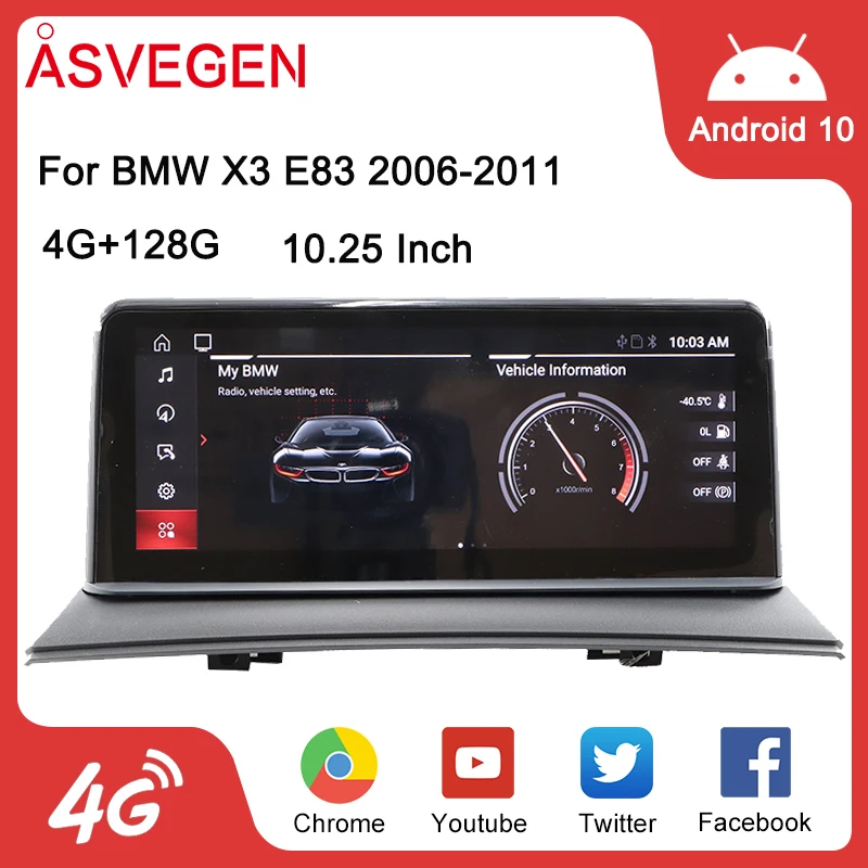Android 10 For BMW X3 E83 2006-2011 8 Core RAM4G ROM128G Car Radio Multimedia Video Player GPS Navigation Audio Stereo
Android 10 For BMW X3 E83 2006-2011 8 Core RAM4G ROM128G Car Radio Multimedia Video Player GPS Navigation Audio Stereo