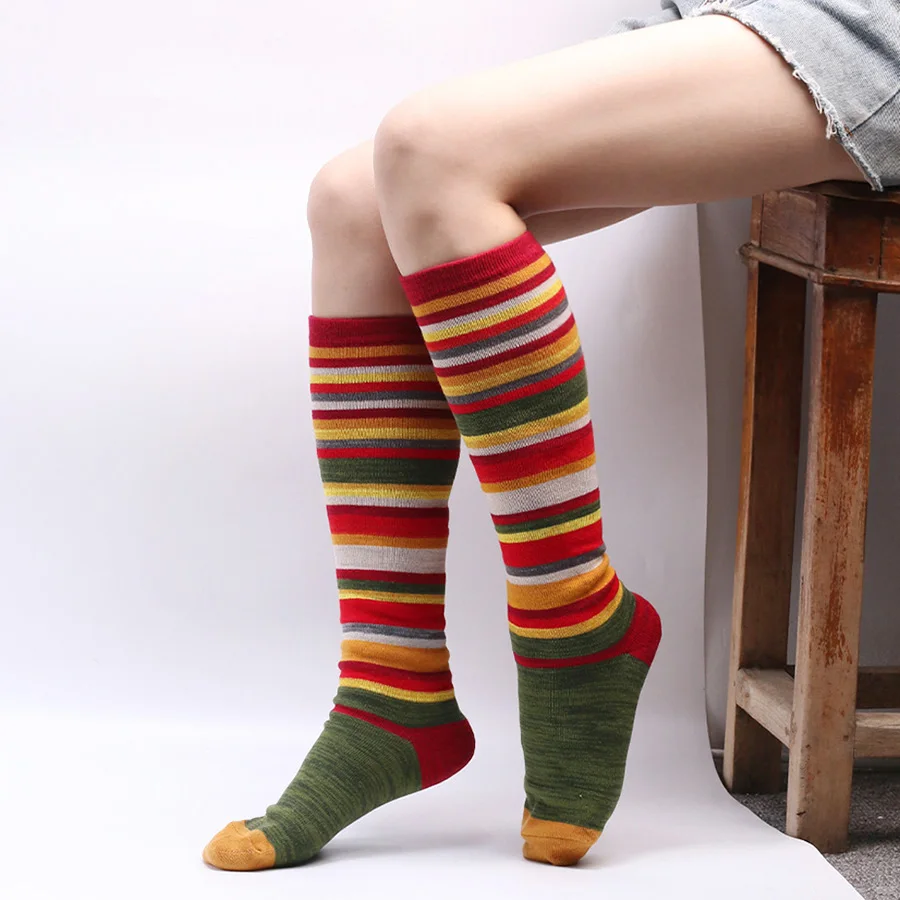 Autumn Winter Women's Cotton Knee-High Socks Colorful Striped Halloween Stocking Warm School Girls Long Dress Sock Free Shipping
Autumn Winter Women's Cotton Knee-High Socks Colorful Striped Halloween Stocking Warm School Girls Long Dress Sock Free Shipping