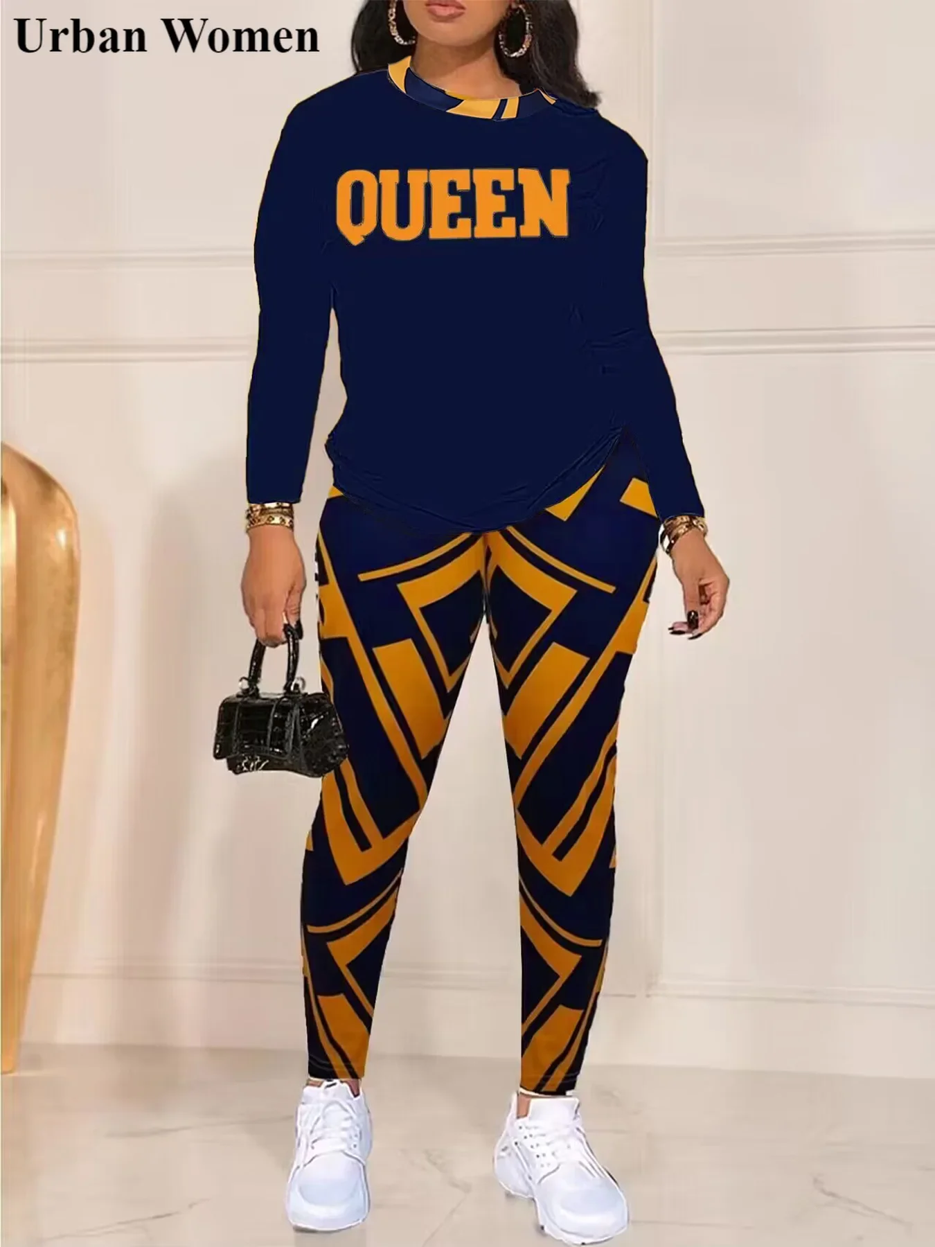 Autumn Fashion Sports Style Two Piece Set Women Casual Printing Tshirt Elastic Pants Two Piece Set Women
Autumn Fashion Sports Style Two Piece Set Women Casual Printing Tshirt Elastic Pants Two Piece Set Women