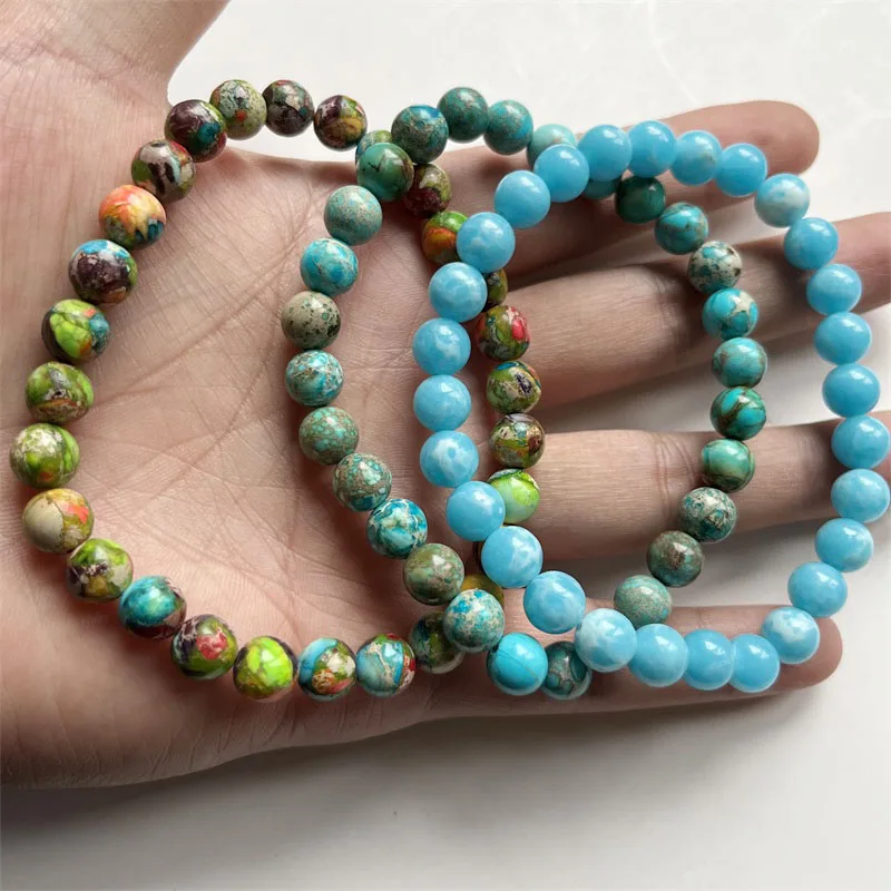 8MM Imperial Jasper Compose Larimar Bracelet Healing Power Natural Stone Bead Hand Row Gemstone for Women Jewelry Braslet
8MM Imperial Jasper Compose Larimar Bracelet Healing Power Natural Stone Bead Hand Row Gemstone for Women Jewelry Braslet