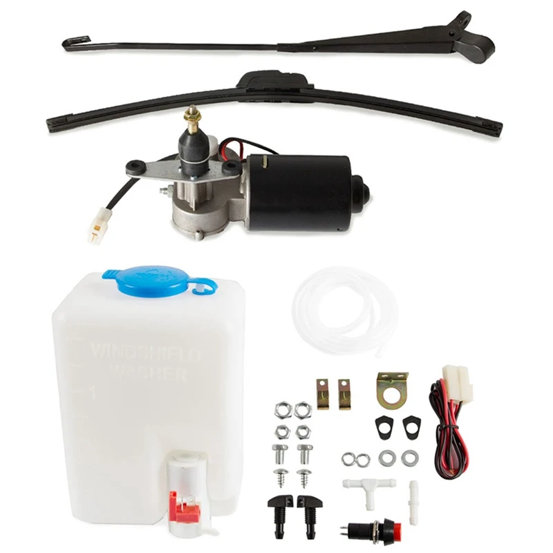 Universal UTV Electric Windshield Wiper Motor Kit Assembly With Spray Bottle For Kawasaki Polaris Ranger RZR 900 Honda Parts
Universal UTV Electric Windshield Wiper Motor Kit Assembly With Spray Bottle For Kawasaki Polaris Ranger RZR 900 Honda Parts