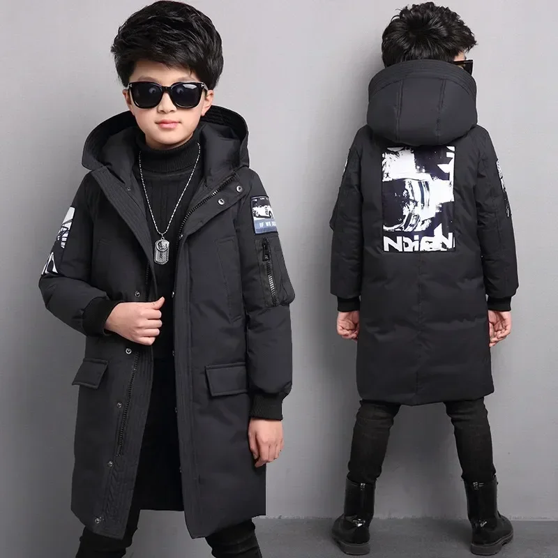 

-30 degrees new boys winter jackets children clothing warm down jacket Hooded coat thicken outerwear kids parka clothes overcoat