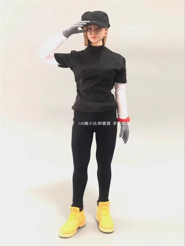 

1/6 Male Female Soldier Fashion Trends Black Tight Elastic Pants Model Accessories Fit 12'' Action Figure Body In Stock