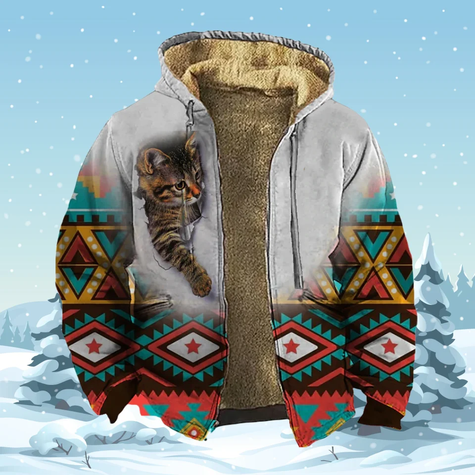 Warm Hoodie Winter Jackets Men Zip-up Fleece Male Coats Hoodies Atezk Cat Print Padding Parka Clothing Windbreaker Outerwears
Warm Hoodie Winter Jackets Men Zip-up Fleece Male Coats Hoodies Atezk Cat Print Padding Parka Clothing Windbreaker Outerwears