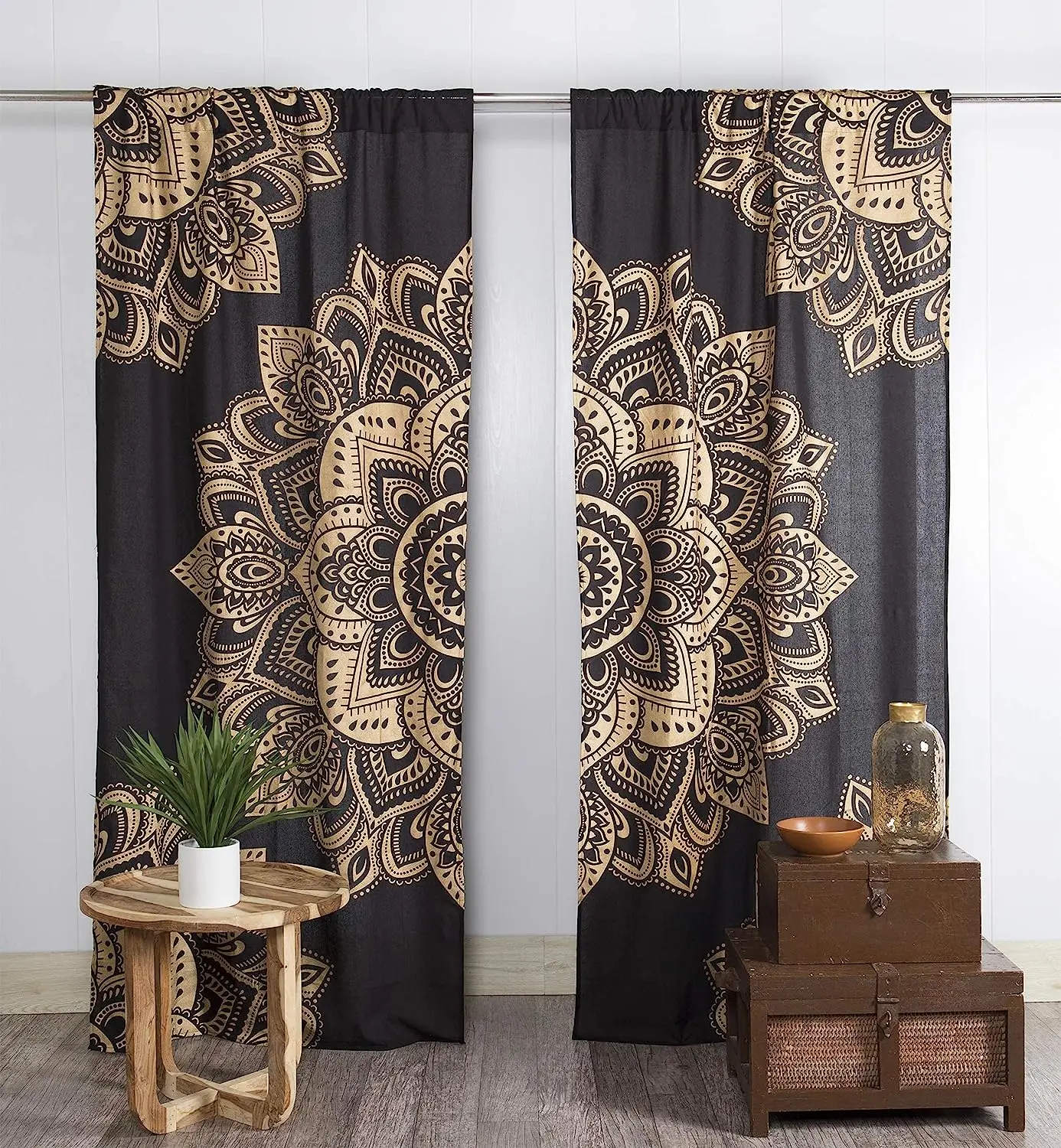 3D Print Black and Gold Hippy Mandala Curtain 2 Pieces Free Shipping Thin Curtains Room Bohemian Decoration Bedroom Living Room
3D Print Black and Gold Hippy Mandala Curtain 2 Pieces Free Shipping Thin Curtains Room Bohemian Decoration Bedroom Living Room