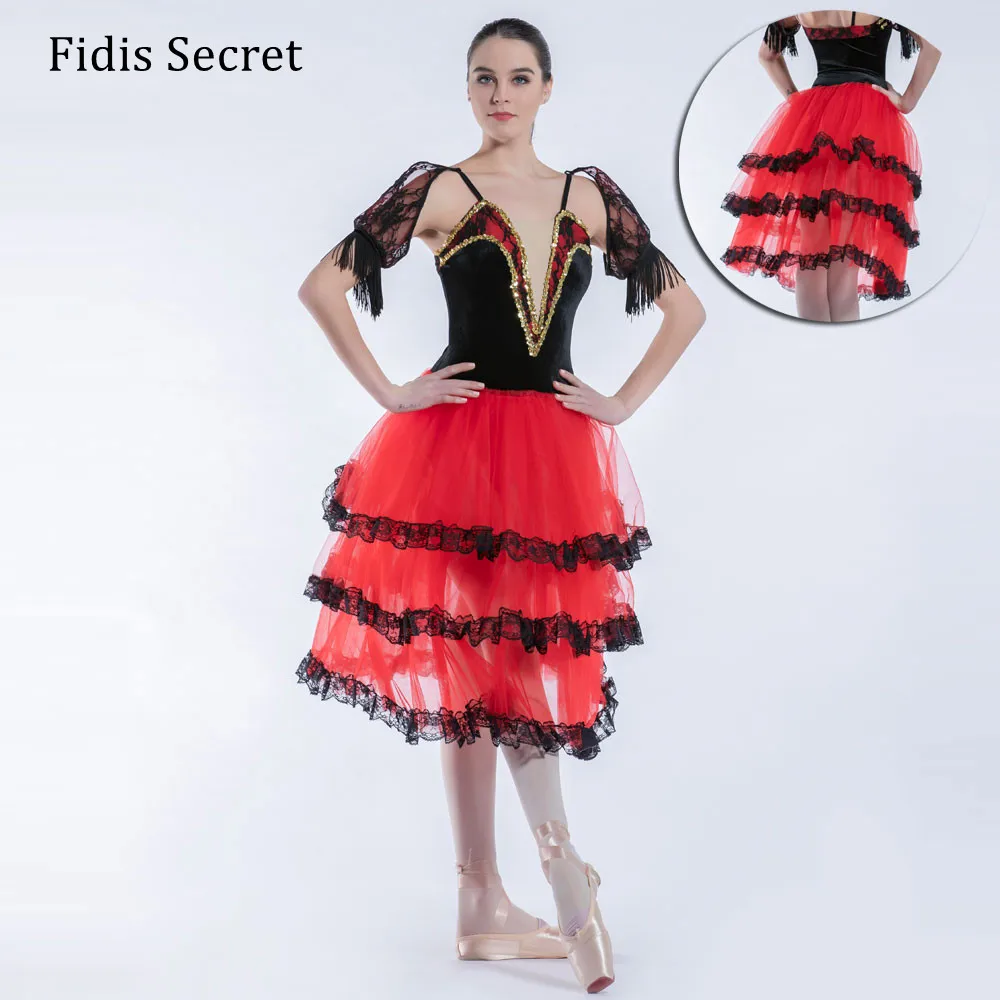 Women Red Spanish Dance w/Leotard Dress,3 Tiered Romantic Ballet Tutu Costume,Girls Ballerina Performance/Competition Stage Wear
Women Red Spanish Dance w/Leotard Dress,3 Tiered Romantic Ballet Tutu Costume,Girls Ballerina Performance/Competition Stage Wear